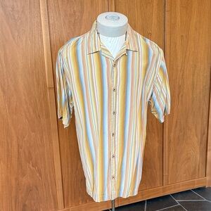Tommy Bahama Yellow and Blue Striped Shirt